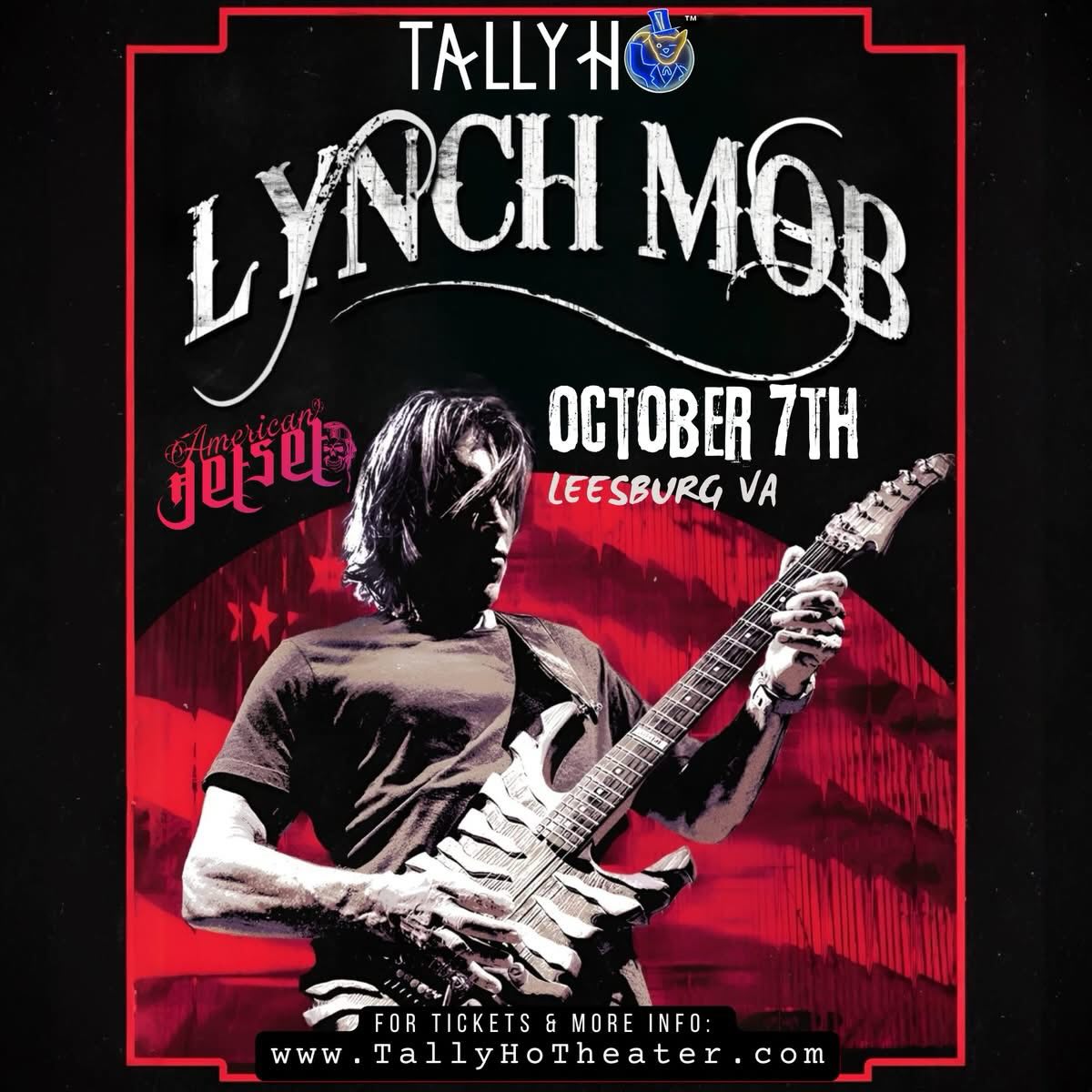 ⭐️Just Announced⭐️
Lynch Mob
with American Jetset
Wednesday October 7th
Tickets on sale Thursday at 10am!
Tickets and more info in bio!