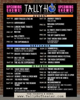 The August - October calendar is here! Mention a show you want to see below for a chance to win a pair of tickets! Winners will be selected Friday.