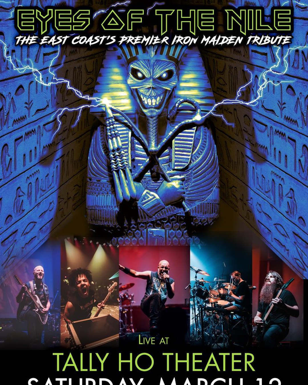 Eyes of the Nile - Iron Maiden Tribute is coming to town Saturday! More info: https://www.ticketweb.com/event/a-tribute-to-iron-maiden-tally-ho-theater-tickets/11512795