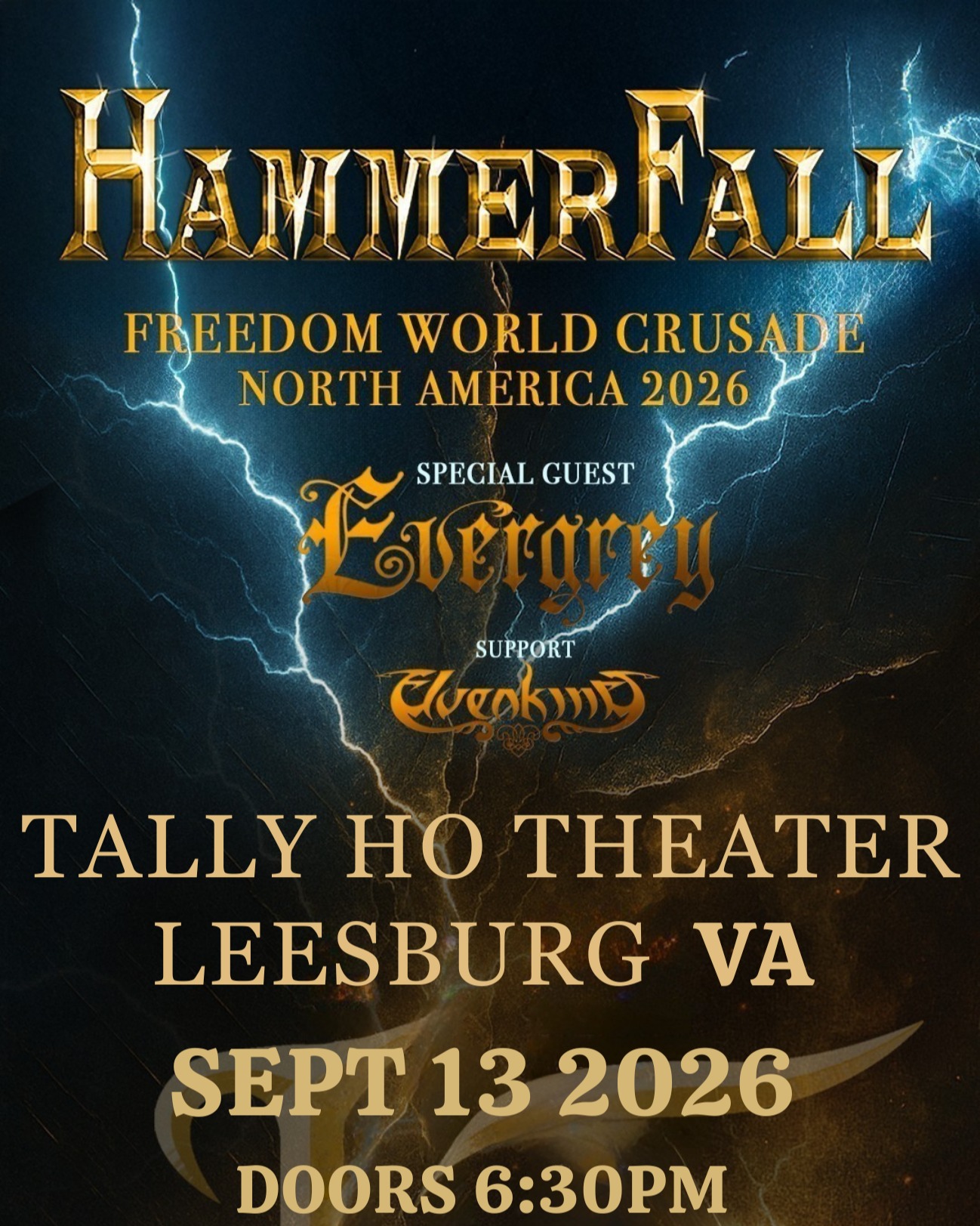 ⭐️Just Announced⭐️
HammerFall
with Evergrey and Elvenking
Sunday, September 13th
Tickets on sale Friday at 10am!
More info in bio.